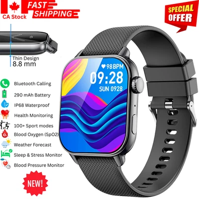 Smart Watch Men Women Answer Make Calls 1.85'' AMOLED HD 100+ Modes Waterproof - Image 1 of 4