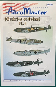 Aeromaster Decals Blitzkrieg On Poland Bf 109 Part One 1:48 - Bild 1 von 4