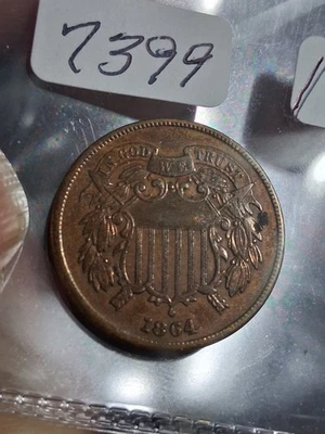 1864 2 CENT PEICE - IN BEAUTIFUL CONDITION !!! - Image 1 of 2
