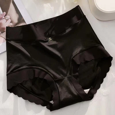 Conjunto de calzoncillos de seda helada para mujer ropa interior suave sin costuras ropa interior suave cómodo Foto 1 de 4