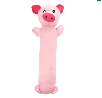 Greenbrier Kennel Club Long Animal Plush Dog Toys with Squeaker, 12 in.pink - Image 1 of 2