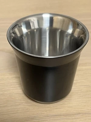 Topp: PIXIE Espresso-Tasse Becher NESPRESSO schwarz-silber Metall - Bild 1 von 4