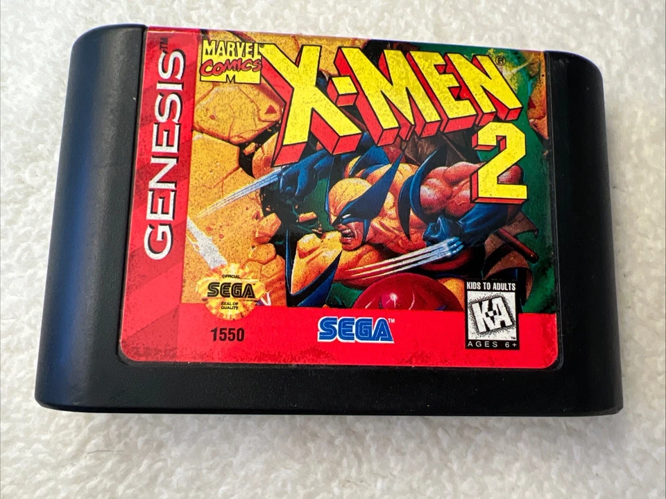 X-Men 2 Clone Wars (Sega Genesis, 1995) Cart Only, Tested - Image 1 of 3