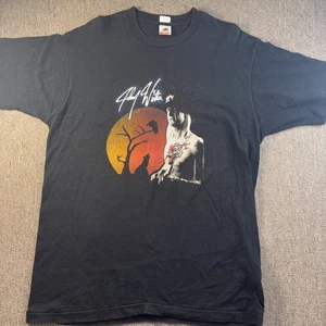 Vintage 90s Johnny Winter Single Stitch Tour Black Shirt XL Blues Rock Legend - Picture 1 of 9