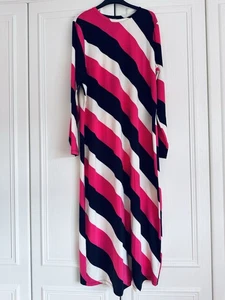 Striped Maxi Dress Size 20 F&F Black , Cream, Pink - Picture 1 of 2