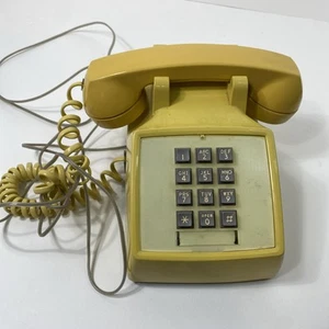 Push Button Touchtone Phone Bell System 2500D Untested VTG Harvest Gold - Picture 1 of 10
