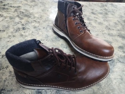 Botas de cuero Rieker para hombre talla 46 (12 EE. UU.) con cordones y cremallera lateral nuevas  Foto 1 de 4