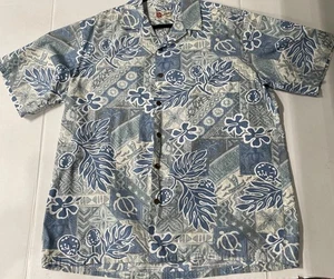 Vintage Hilo Hattie The Hawaiian Original Shirt Green Blue Size 2X Aloha - Picture 1 of 10