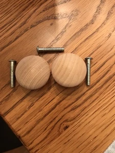 amerock 1 1/2”birch wood round cabinet knob BP813-WD - Picture 1 of 2