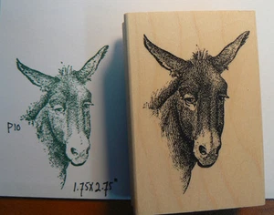 Donkey 2.5x2" WM rubber stamp P10 - Picture 1 of 2