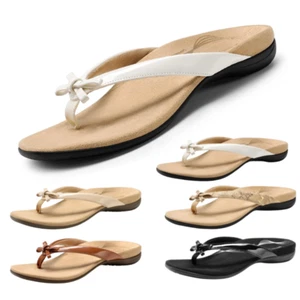 Women Bow Flip Flop Thong Sandals for Summer Beach Vacation Slide Sandals - Picture 1 of 45