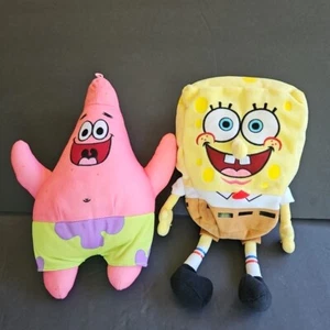 Ty SpongeBob SquarePants 12" (2015) & Nickelodeon Patrick Plush 12" (2019) - Set - Picture 1 of 5