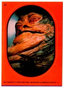 Adesivo Jabba The Hutt 1983 Topps Il Ritorno dello Jedi Serie 1 # 27 Rosso (ex-mt)  - Foto 1 di 2