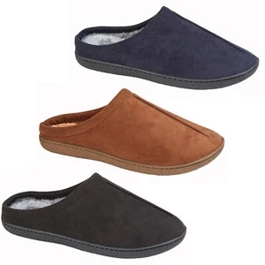 Mens Zedzzz Mule Slippers Alex Microfibre Faux Wool Lined Slip Ons MS396 UK6-12 - Foto 1 di 10