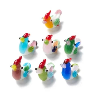 5 piezas cuentas de vidrio de lámpara pato mandarín espaciador cuentas coloridas 28 ~ 29 mm - Imagen 1 de 18