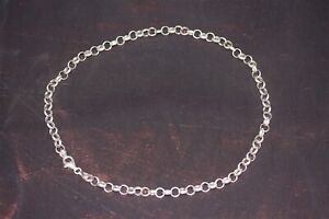 LADIES MENS DESIGNER 925 SILVER CHAIN NECKLACE 450MM LONG 6MM WIDE BOX 251