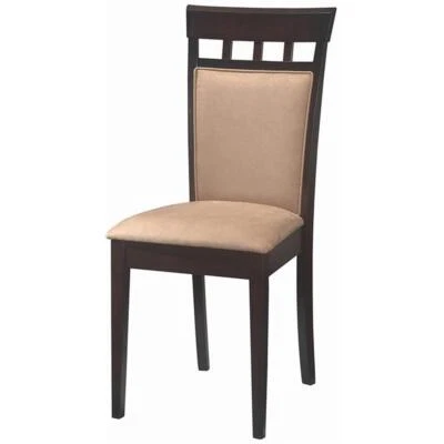 Coaster Gabriel Upholstered Dining Side Chair in Cappuccino and Tan (Set of 2) - Image 1 of 3