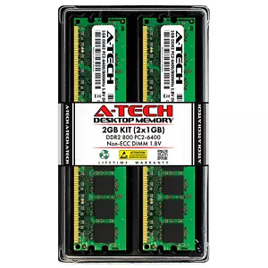2GB 2x1GB PC2-6400U Intel D510MO DB43LD DG31GL DG41MJ DG41RQ D945GCLF Memory RAM - Picture 1 of 2