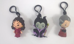 Lot Of 3 Disney Villains Figural Keychain Keyring Toy Blind Bag Clip Maleficent - Picture 1 of 2