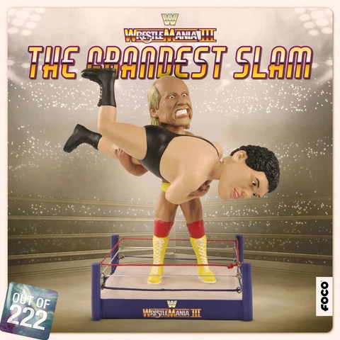 Hulk Hogan vs Andre the Giant WWE WrestleMania Moment Dual Bobblehead Cover