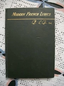 Introduction to Modern French Lyrics (B.L. Bowen, 1891 HC) French Poetry - Picture 1 of 12