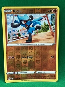 Riolu Brilliant Stars Common REVERSE HOLO Pokemon Card 078/172 - Picture 1 of 2