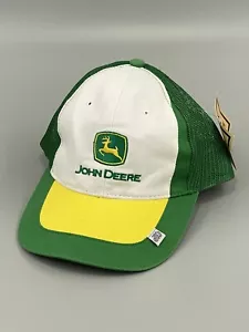 John Deere Hat Mesh Trucker Green, Yellow, & White Snapback Adjustable Cap Hat - Picture 1 of 12