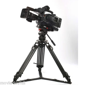 Teris V12L 66" Professional Aluminum Video Camera Tripod Fluid Head Load 12KG - Picture 1 of 7