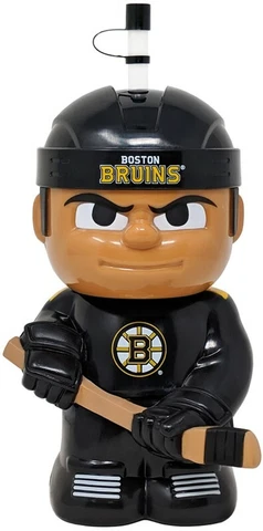 Boston Bruins NHL Hockey 16oz. Big Sip Water Bottle With Reuse-able Straw Cover