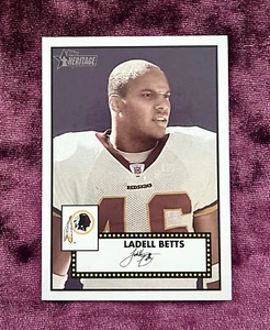 Ladell Betts 06 Topps Heritage Black MINT Facsimile Auto Redskins Jersey Iowa SP - Bild 1 von 4