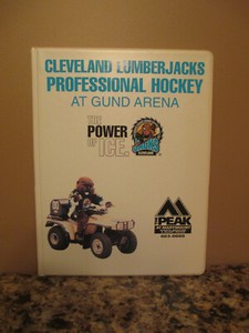 Vintage 1997-98 Cleveland Lumberjacks IHL Hockey Schedule & Hard Cover Folder