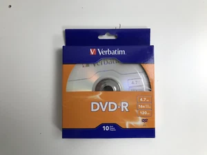 Verbatim DVD-R Blank Discs 4.7GB 16X Recordable Disc - 10 Pack - Picture 1 of 2