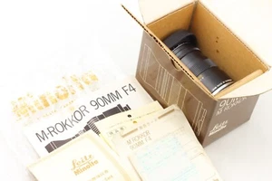 【MINT in BOX w/ Hood】Minolta M-ROKKOR 90mm f/4 Lens Leica M For CL CLE JAPAN - Picture 1 of 11