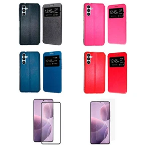 Funda Para Samsung Galaxy A16 4G / 5G Libro Ventana + Protector Cristal 5D o 9H - Imagen 1 de 15