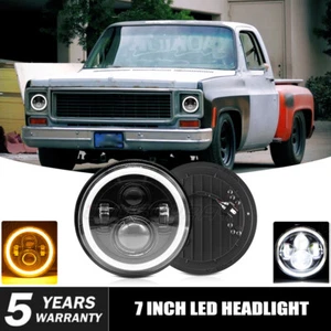 7" Round LED Headlights fit Chevy C10 Pickup Truck 1969 1970 1971 1972 1973 1974 - Foto 1 di 11