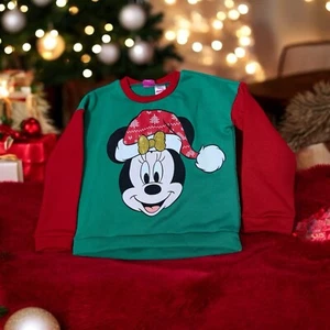 Minnie Mouse Christmas Sweater Kids Sz 5/6 - Picture 1 of 6