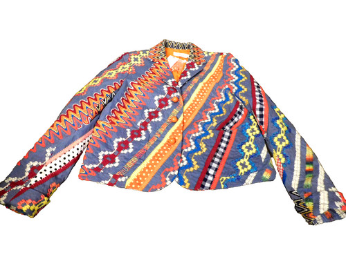 FAVOLOSO Blazer Clemente TORY BURCH $650 nuovo con etichette in multicolore ricamato taglia 4