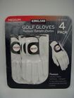 Kirland Signature Golf Gloves Premium Cabretta Leather Medium 4 Pack