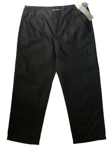 Charter Club Womens Black Capri Pants Sz 4 NWT Mid Rise Cotton Casual Macy's - Picture 1 of 5