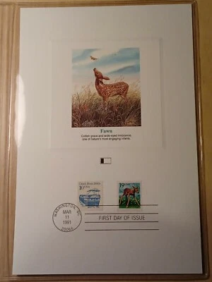 2479 FC 19c Fawn - First Day Issue Proofcard March 11 1991 Washington DC  - Image 1 of 4