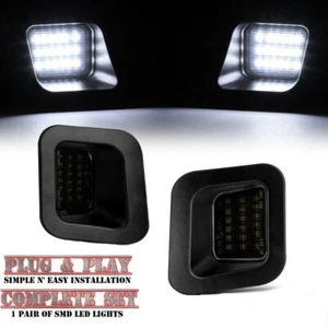LED Rear License Plate Lights For 2003-2018 Dodge Ram 1500 2500 3500 SMOKED LENS - Picture 1 of 12