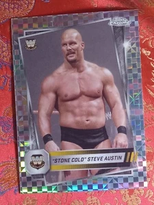 "Stone Cold" Steve Austin 2025 Topps Chrome WWE Wrestling X-FRACTOR Parallel #6 - Picture 1 of 1