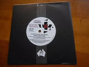 STEPHEN CUMMINGS 1982 LOVE IS CRUCIAL BUT MONEY IS EVERY 45 rpm 7" VINYL RECORD - Picture 1 of 2