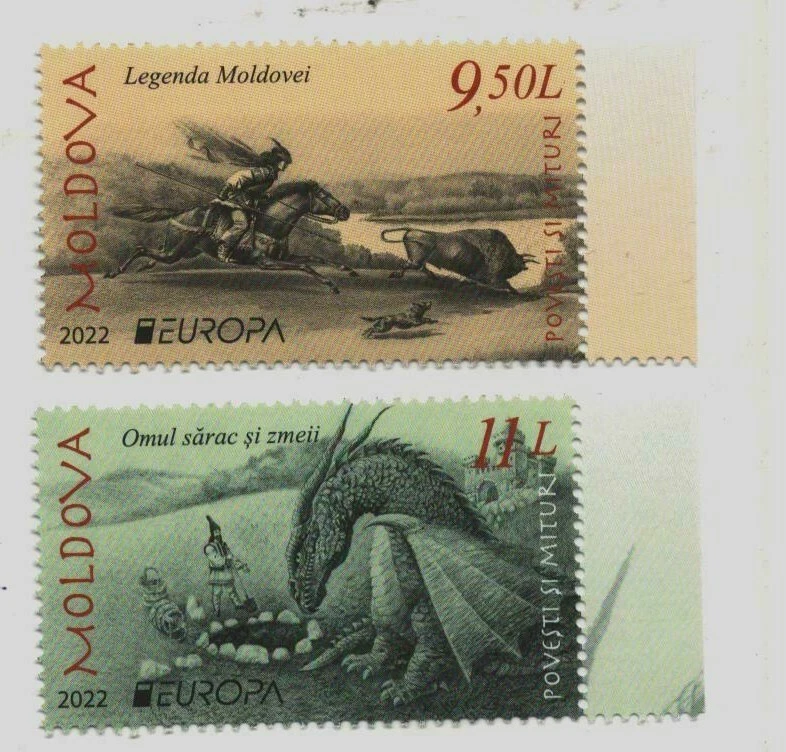2022, Moldavia, Europa 2022, Historias y mitos, 2 v., MNH Foto 1 de 1
