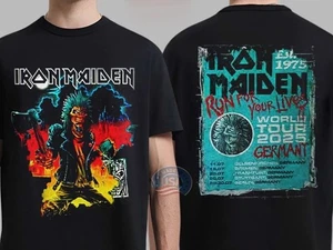 Iron Maiden Run For Your Lives World Tour 2025 Deutschland Tour Event T-Shirt - Bild 1 von 1
