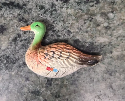 Vintage 1950s Tin Painted Duck Shaped Refrigerator Magnet Made in Korea - image 1 of 4