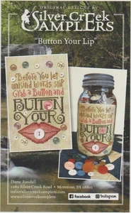 Button Your Lip by Silver Creek Samplers cross stitch pattern - Picture 1 of 1