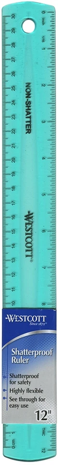 Regla irrompible Westcott 12"- colores surtidos Foto 1 de 1