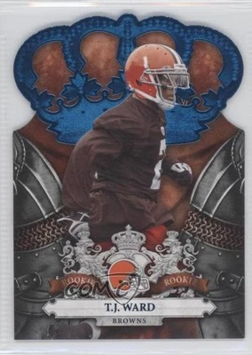 2010 Panini Crown Royale Blue /100 TJ Ward #189 Rookie RC - Image 1 of 2