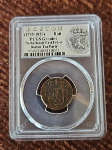 PCGS GENUINE BOSTON TEA PARTY 1926 NETHLDS EAST INDIES DUIT. Certified - Picture 1 of 4